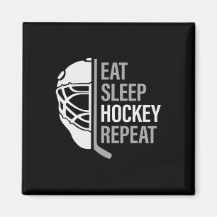 Imán Jugador de Hockey sobre Hielo Come Duerme Hockey R