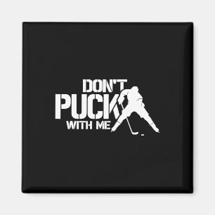 Imán Jugador de hockey sobre hielo diciendo No te metas