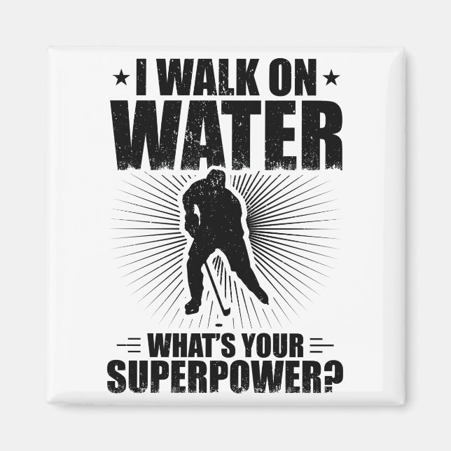 Imán Jugador de hockey sobre hielo| Ideas de regalo par (Frente)