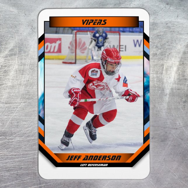 Imán Jugador De Hockey Sobre Hielo Mantente En Personal (Ice Hockey Trading Card Magnet: Futuristic design, dynamic action. Perfect gift for young fans!)
