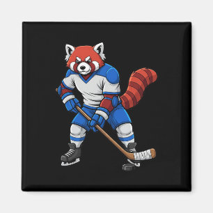 Imán Jugador de hockey sobre hielo Panda rojo Deportes 