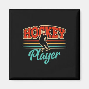 Imán Jugador de hockey sobre hielo Retro Hockey sobre h