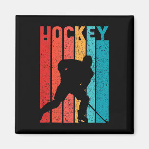 Imán Jugador de hockey sobre hielo retro infantil mascu