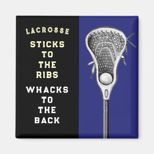 Imán Jugador de Lacrosse Divertido