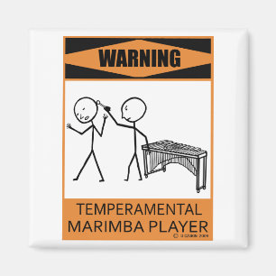 Imán Jugador de marimba de temperatura de advertencia