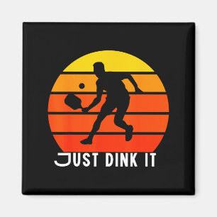 Imán Jugador de pickleball dink vintage anciano abuelo