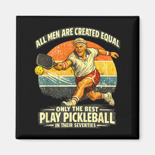 Imán Jugador de pickleball divertido en su 70 cumpleaño