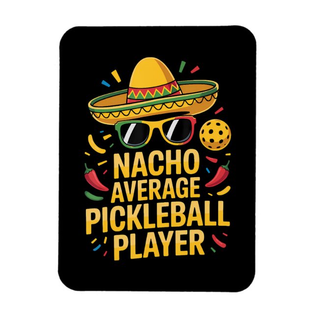 Imán Jugador de Pickleball No Promedio (Vertical)