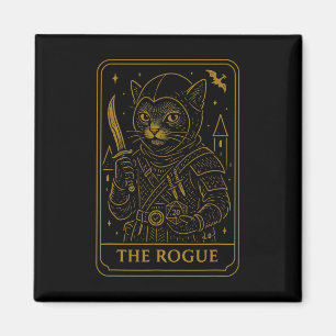 Imán Jugador de Rpg Rogue D20 Dice Nerdy Geek Cat Hombr