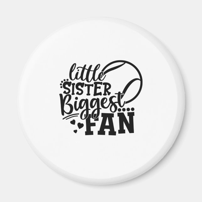 Imán Jugador de tenis | Pequeña hermana mayor fanática  (Frente)