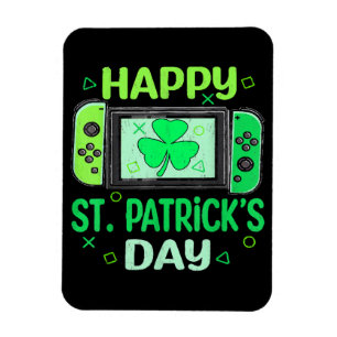 Imán Jugador de Video Shamrock Feliz Día de San Patrici