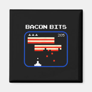Imán Jugador de videojuegos Bacon 8 bits Retro Nerd Gee