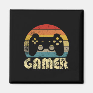 Imán Jugador de videojuegos retro gamer niños adolescen