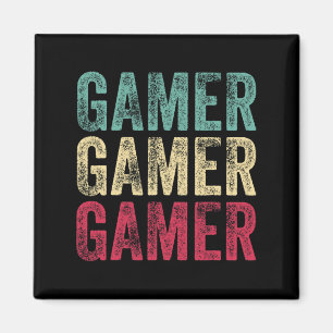 Imán Jugador de videojuegos retro vintage Niños adolesc