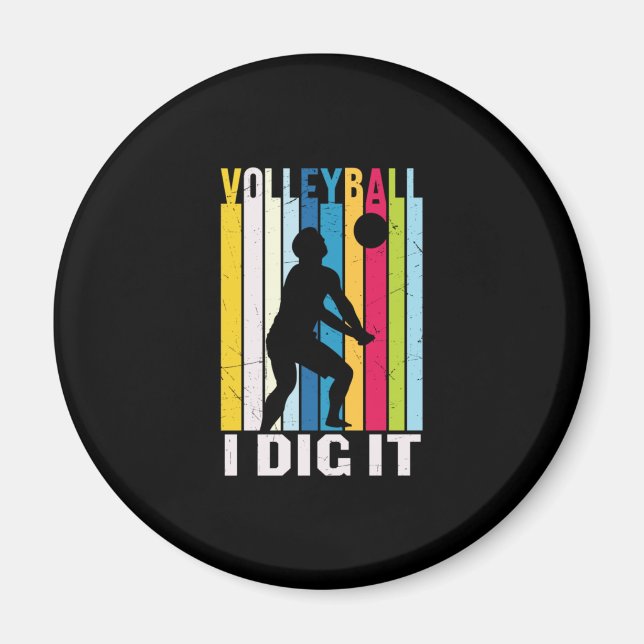 Imán Jugador de voleibol | Voleibol I Dig It (Frente)