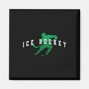 Imán Jugador del equipo verde de hockey sobre hielo tex