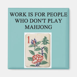 Imán jugador del juego del mahjong