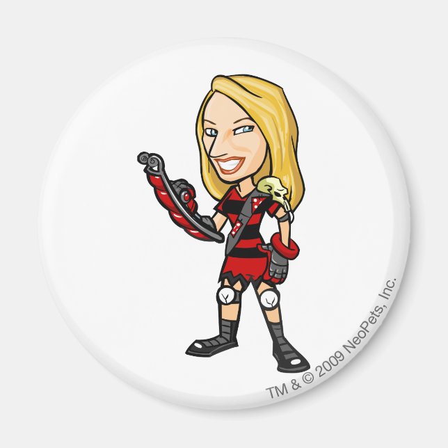 Imán Jugador del personal de la isla Viola Krawk (Frente)