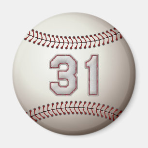 Imán Jugador número 31 - Guay Béisbol Stitches