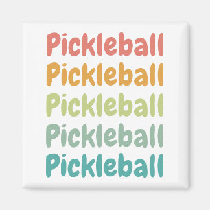 Imán Jugador Retro de Pickleball