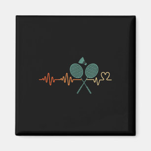 Imán Jugador Retro Del Racket De Barraca De Barrera De 