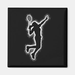 Imán Jugadora de bádminton Lanzadera Niñas Niños Bádmin