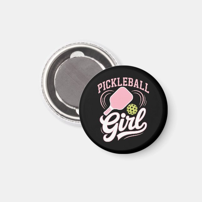Imán Jugadora de Pickleball Chica (Anverso/Reverso)