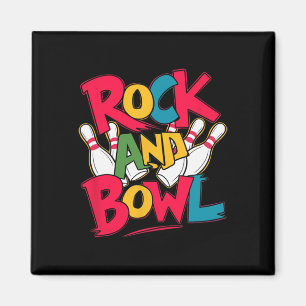 Imán Jugadoras De Rock And Bowl 10 Bolos De Pin