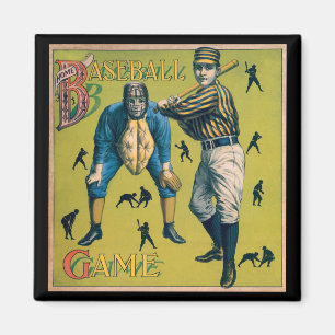 Imán Jugadores de béisbol deportivo vintage en el juego