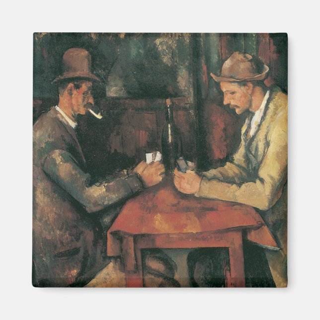 Imán Jugadores de cartas de Paul Cezanne, Bella Artes d (Frente)