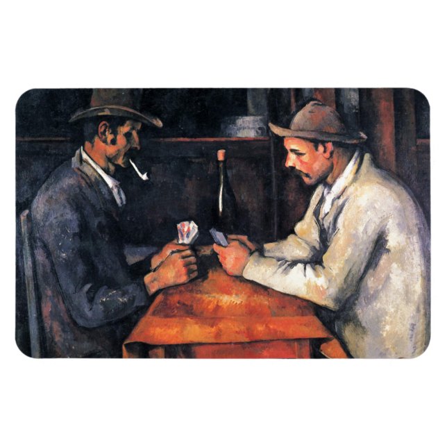 Imán Jugadores de cartas Paul Cezanne Pining Art (Horizontal)