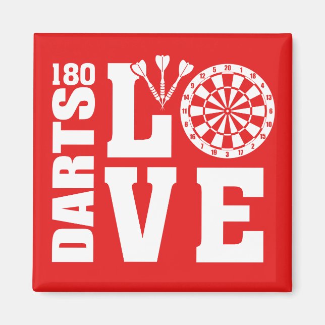 Imán Jugadores de Dardos, Dardos de Amor (Frente)