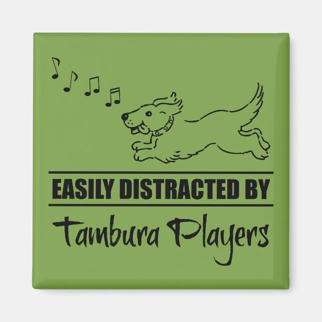 Imán Jugadores de Tambura distran fácilmente a perro en (Frente)