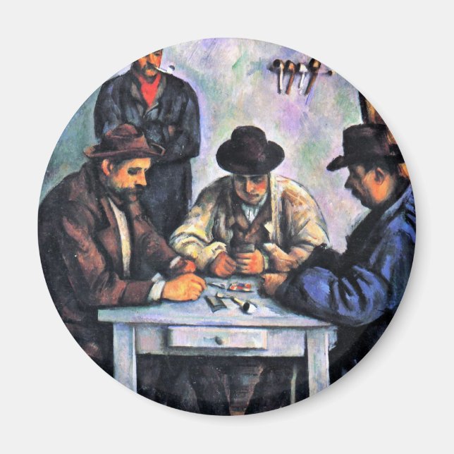 Imán Jugadores De Tarjetas De Paul Cézanne (Mejor Calid (Frente)