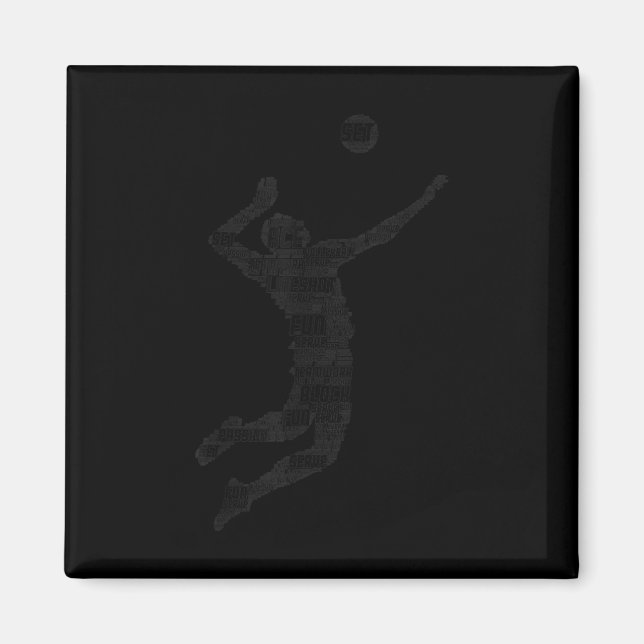 Imán Jugadores de voleibol Jóvenes 6 (Frente)