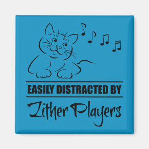 Imán Jugadores de Zither distraen fácilmente a un gato