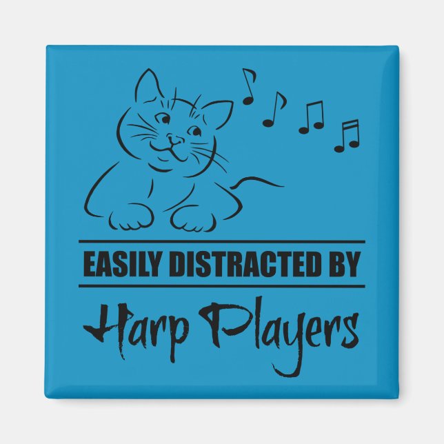 Imán Jugadores harp distran fácilmente a un gato curios (Frente)