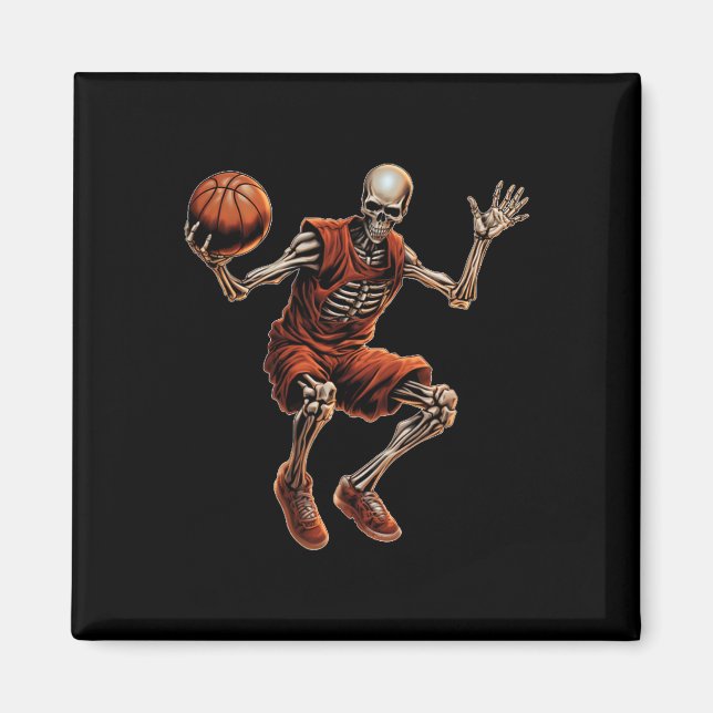 Imán Jugando al baloncesto Guay Funny Halloween (Frente)