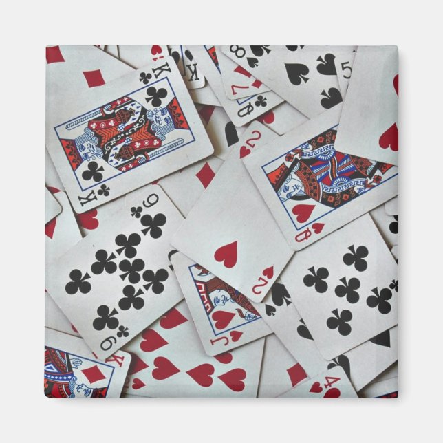 Imán Jugando cartas Juegos de póquer Reina Rey (Frente)