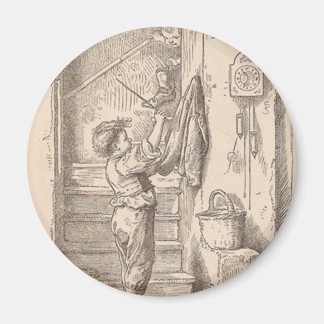 Imán Jugando en las escaleras (Frente)