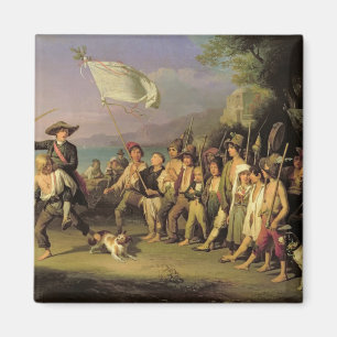 Imán Jugando en los soldados, revolución romana 1848
