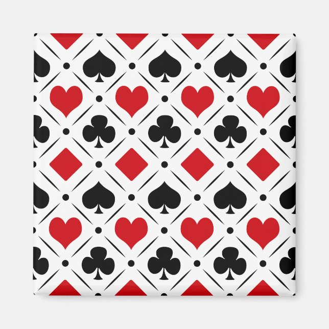 Imán Jugar a los símbolos del juego de cartas (Frente)