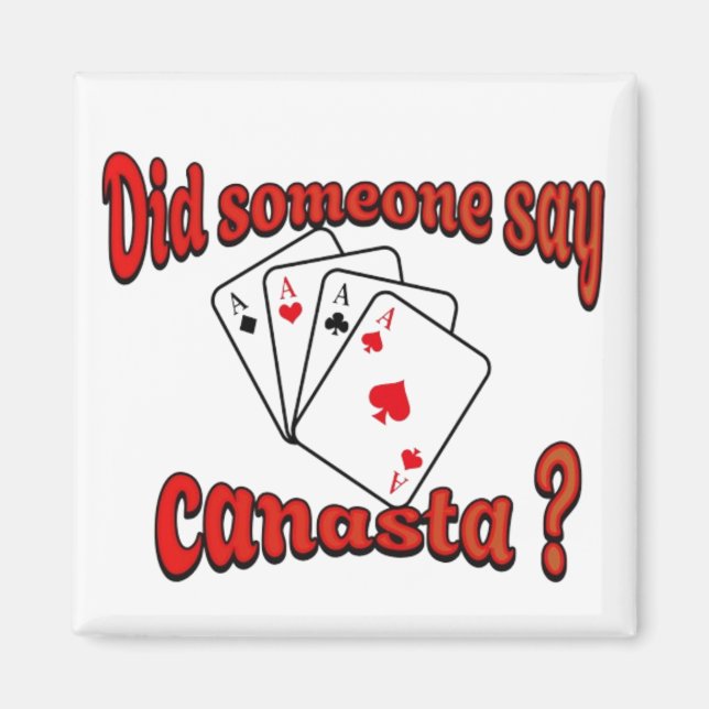 Imán Jugar cartas Canasta (Frente)