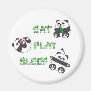 Imán Jugar Sleep Cute Baby Panda Vida Cómoda