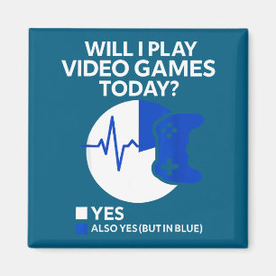 Imán ¿Jugaré videojuegos hoy divertido jugador de juego