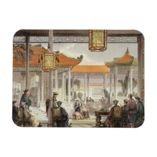 Imán Juglares que exhiben en la corte del P de un