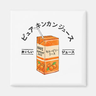Imán Jugo de fruta japonesa Kumquat Japón Kanji niños n