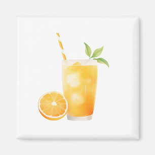 Imán Jugo de Naranja Acuarela
