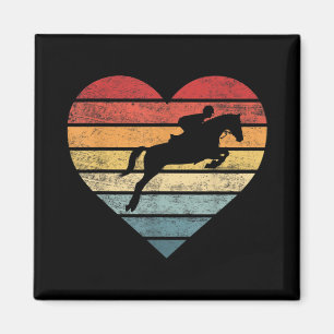 Imán Juguete de caballos Retro Sunset Lover