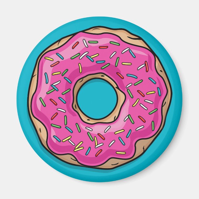 Imán Juicy Delicious Pink Sprinked Donut (Frente)